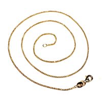 Necklace Woman CATENAME in Yellow Gold SPIGA DIAMANTATA 45 CM PI Q/C 2.60 G